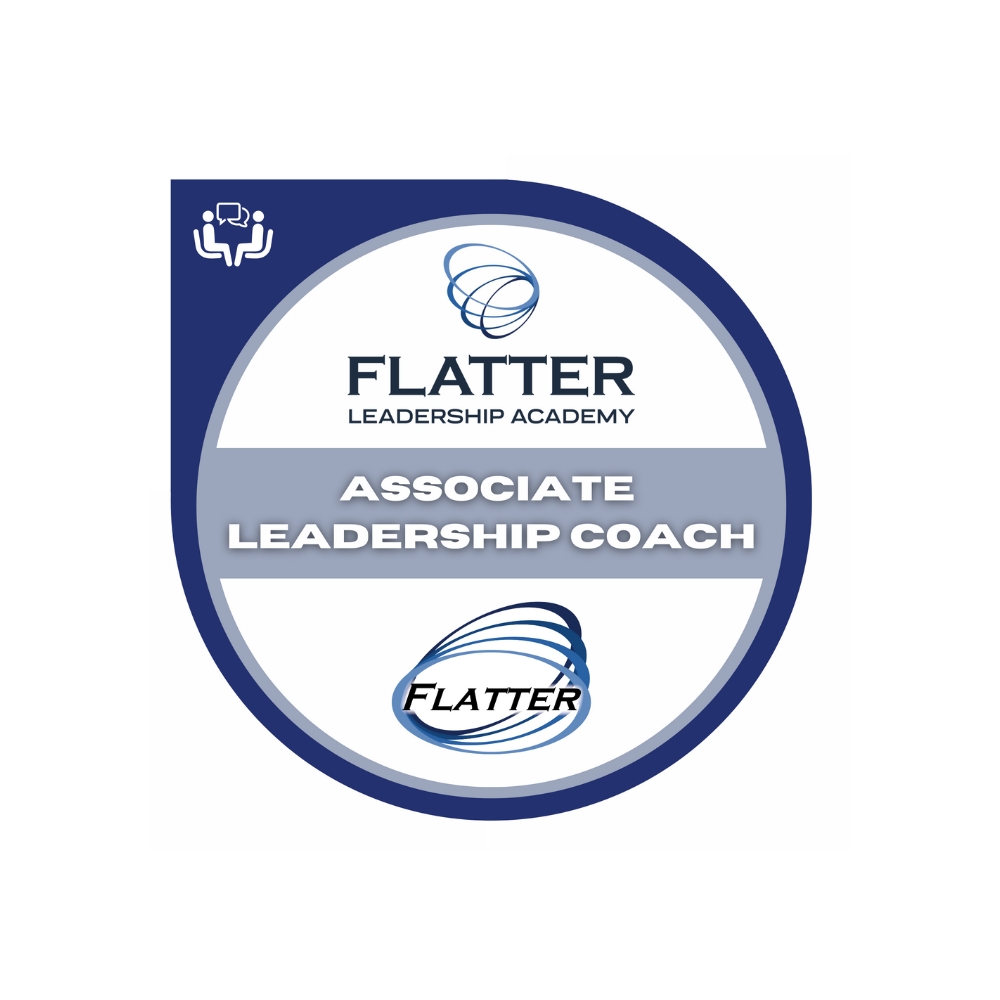 flatter associate leadership coach badge