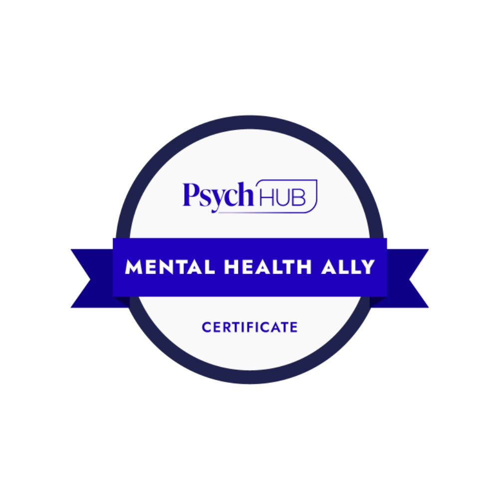 mental health ally psych hub badge